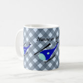 カスタマイズ可能なヘリコプター コーヒーマグカップ (正面左)