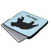 カスタマイズ可能なベアシルエットノートパソコンケース ラップトップスリーブ (正面下部)