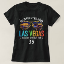 カスタマイズ可能なベガス誕生日グループ旅行Tシャツ