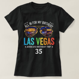カスタマイズ可能なベガス誕生日グループ旅行Tシャツ Tシャツ