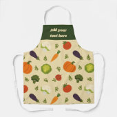 カスタマイズ可能なベジパターンエプロン – サンシャイン&ベグ エプロン (正面)