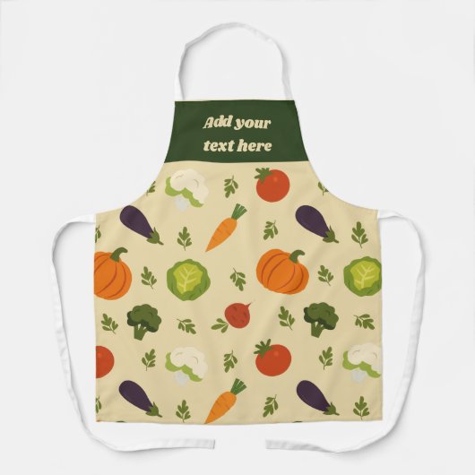 カスタマイズ可能なベジパターンエプロン – サンシャイン&ベグ エプロン (正面)