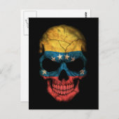 カスタマイズ可能なベネズエラ国旗のスカル ポストカード (正面/裏面)