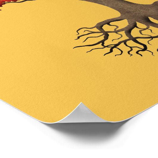 カスタマイズ可能なベネズエラ国旗の木 ポスター (角)