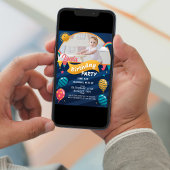 カスタマイズ可能なベビーガール子供の誕生日写真 招待状