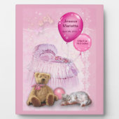 カスタマイズ可能なベビーガール フォトプラーク (正面)