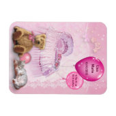 カスタマイズ可能なベビーガール マグネット (横)