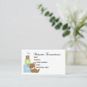 カスタマイズ可能なベビーシッター名刺 名刺 (スタンド正面)