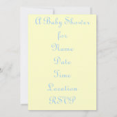 カスタマイズ可能なベビーシャワーの招待 招待状 (裏面)
