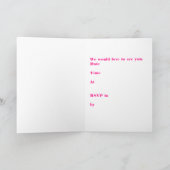 カスタマイズ可能なベビーシャワー招待状ガール 招待状 (内部)