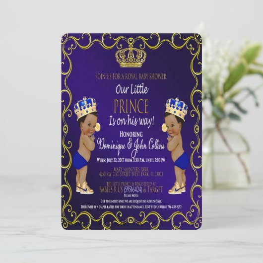 カスタマイズ可能なベビーシャワー招待状 招待状 (スタンド正面)