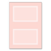 カスタマイズ可能なベビーピンクテンテッド座席表 テーブルナンバー (裏面)