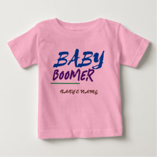 カスタマイズ可能なベビーブーマー名デザイン大 ベビーTシャツ
