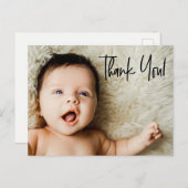 カスタマイズ可能なベビー写真とメッセージ ポストカード (正面/裏面)