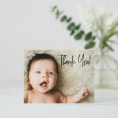 カスタマイズ可能なベビー写真とメッセージ ポストカード (スタンド正面)