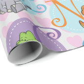 カスタマイズ可能なベビー動物 ラッピングペーパー (ロールコーナー)