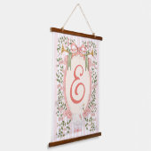 カスタマイズ可能なベビー名 – 子供部屋単位 吊り下げ型タペストリー (傾斜あり)