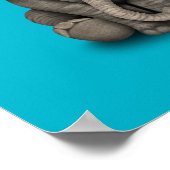 カスタマイズ可能なベビーElephant Djとヘッドフォン ポスター (角)