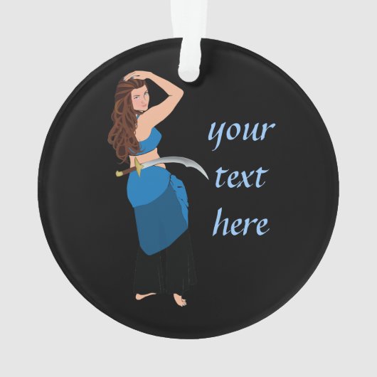 カスタマイズ可能なベリーダンサー オーナメント (裏面)