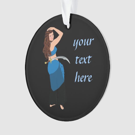 カスタマイズ可能なベリーダンサー オーナメント (正面)