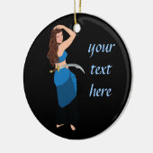 カスタマイズ可能なベリーダンサー セラミックオーナメント (左)