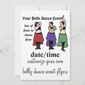 カスタマイズ可能なベリーダンスイベント 招待状 (正面)