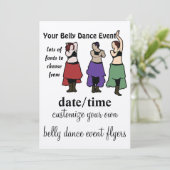 カスタマイズ可能なベリーダンスイベント 招待状 (スタンド正面)