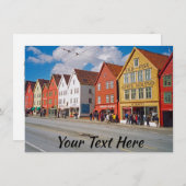 カスタマイズ可能なベルゲン、ノルウェーカード (正面/裏面)