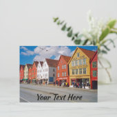 カスタマイズ可能なベルゲン、ノルウェーカード (スタンド正面)