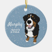 カスタマイズ可能なベルネーズマウンテンドッグ セラミックオーナメント (正面)