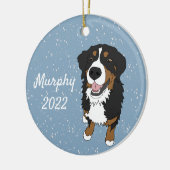 カスタマイズ可能なベルネーズマウンテンドッグ セラミックオーナメント (左)
