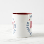 カスタマイズ可能なベンの人の神話の伝説 ツートーンマグカップ (中央)