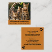 カスタマイズ可能なベンガルのcattery名刺 スクエア名刺 (正面/裏面)