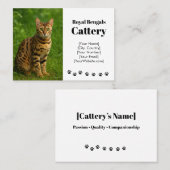 カスタマイズ可能なベンガルのcattery名刺 名刺 (正面/裏面)