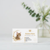 カスタマイズ可能なベンガルキャットブリーダー モダン 名刺 (スタンド正面)