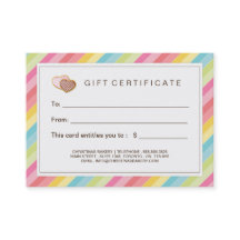 カスタマイズ可能なベーカリーのギフト券