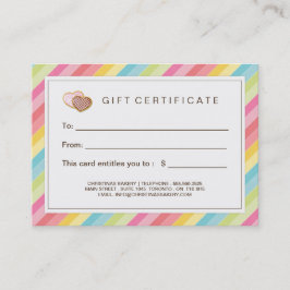 カスタマイズ可能なベーカリーのギフト券 割引カード