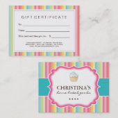 カスタマイズ可能なベーカリーのギフト券 割引カード (正面/裏面)