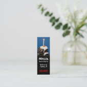 カスタマイズ可能なベーカリーの名刺のしおり スキニー名刺 (スタンド正面)