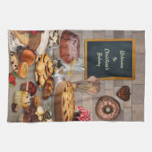 カスタマイズ可能なベーカリー🥐🥨🥯タオル キッチンタオル (横)
