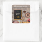 カスタマイズ可能なベーカリーラベル スクエアシール (バッグ)