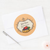 カスタマイズ可能なベーカー生地シェフピーチ ラウンドシール (封筒)