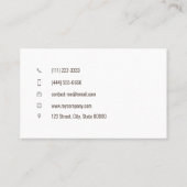 カスタマイズ可能なベーカー生地シェフピーチ 名刺 (裏面)