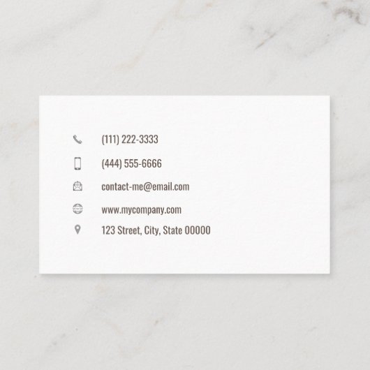 カスタマイズ可能なベーカー生地シェフピーチ 名刺 (裏面)