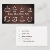 カスタマイズ可能なベーカー生地シェフブラウン 名刺 (正面/裏面)