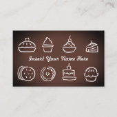 カスタマイズ可能なベーカー生地シェフブラウン 名刺 (正面)