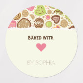 カスタマイズ可能なベーキングスタンプ ラベル (デザイン2)