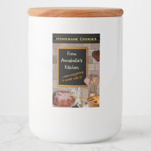 カスタマイズ可能なベーキングラベル名前を挿入！ フードラベル