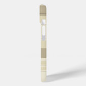 カスタマイズ可能なベージュとブラウンのチェック柄スマホケース Case-Mate iPhoneケース (裏面 / 左)