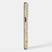 カスタマイズ可能なベージュタンフローラ黄色の花 iPhoneケース (右側面)